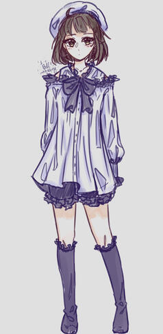 Colored fullbody sketch