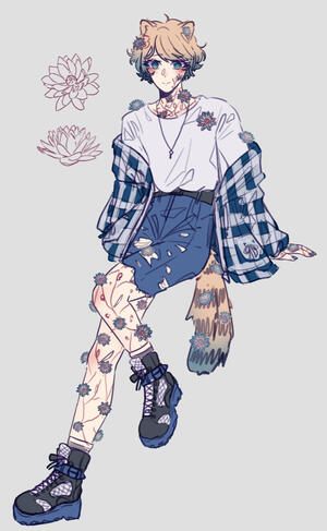 Colored fullbody sketch